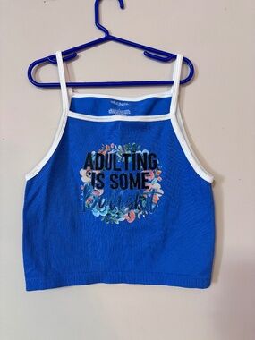 Adulting is some bullsh!t handmade graphic tank !